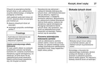 2013 Opel Meriva Owner's Manual | Polish