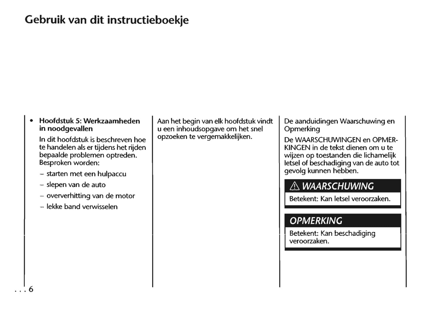 1997-2005 Chevrolet Trans Sport Owner's Manual | Dutch