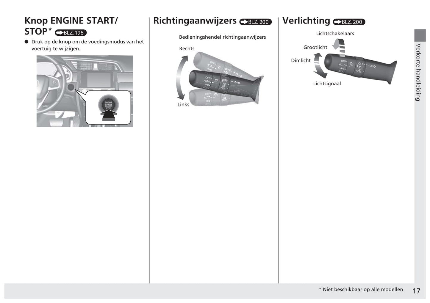 2017-2022 Honda Civic Sedan Diesel Bedienungsanleitung | Niederländisch