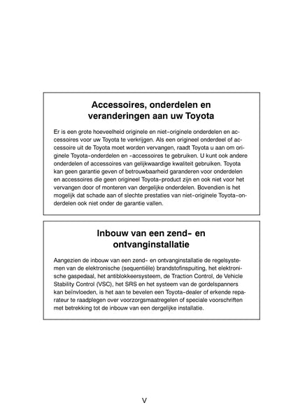 2005-2006 Toyota Yaris Bedienungsanleitung | Niederländisch