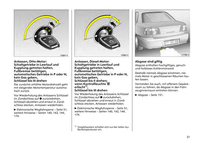1999-2003 Opel Omega Bedienungsanleitung | Deutsch