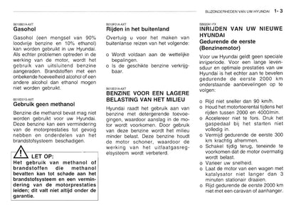 2002-2003 Hyundai Getz Bedienungsanleitung | Niederländisch