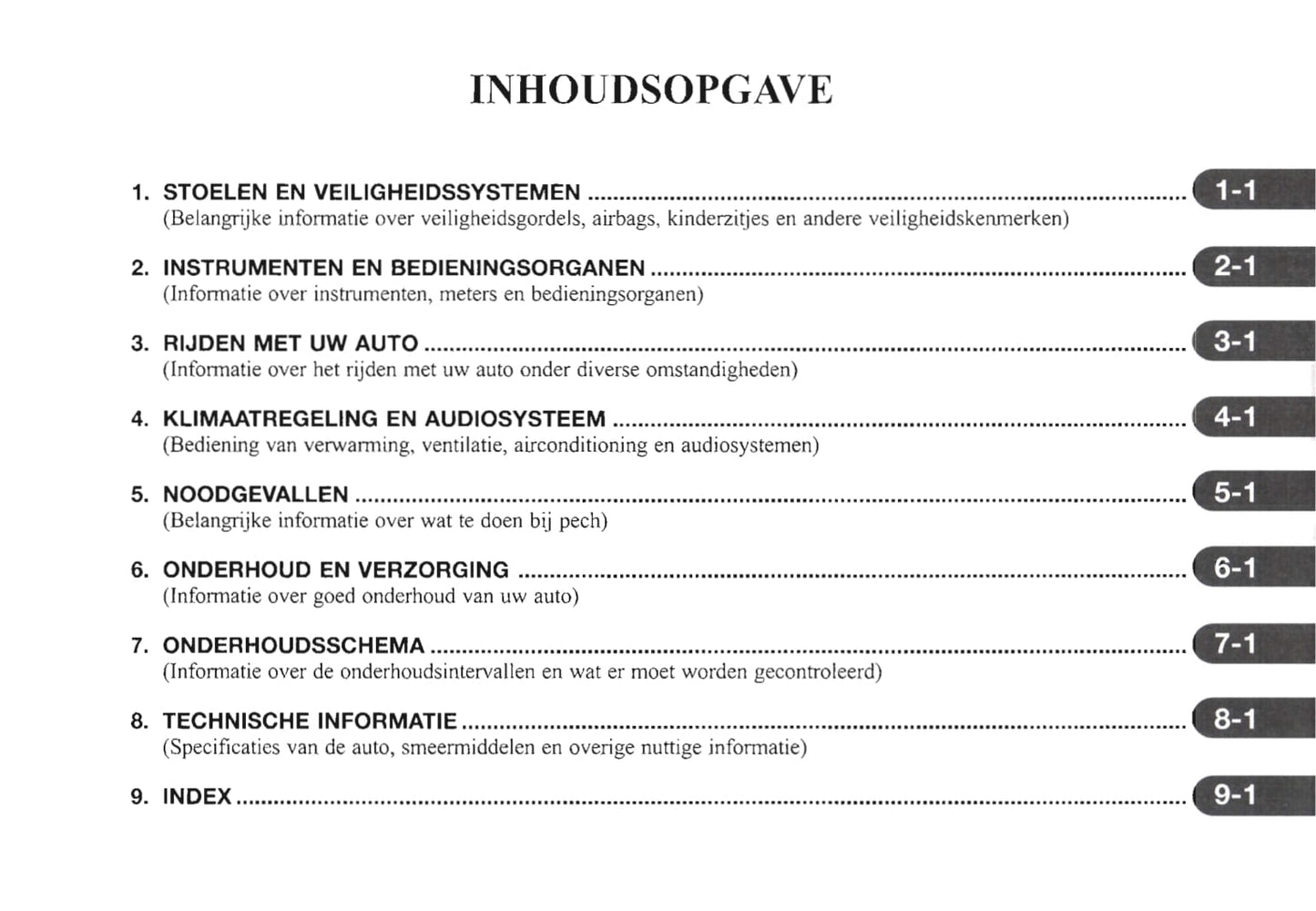 2000-2006 Daewoo Evanda Owner's Manual | Dutch