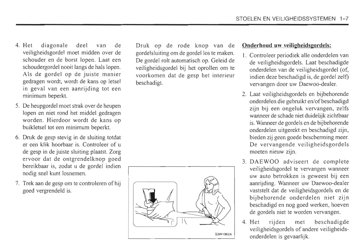 2000-2006 Daewoo Evanda Owner's Manual | Dutch