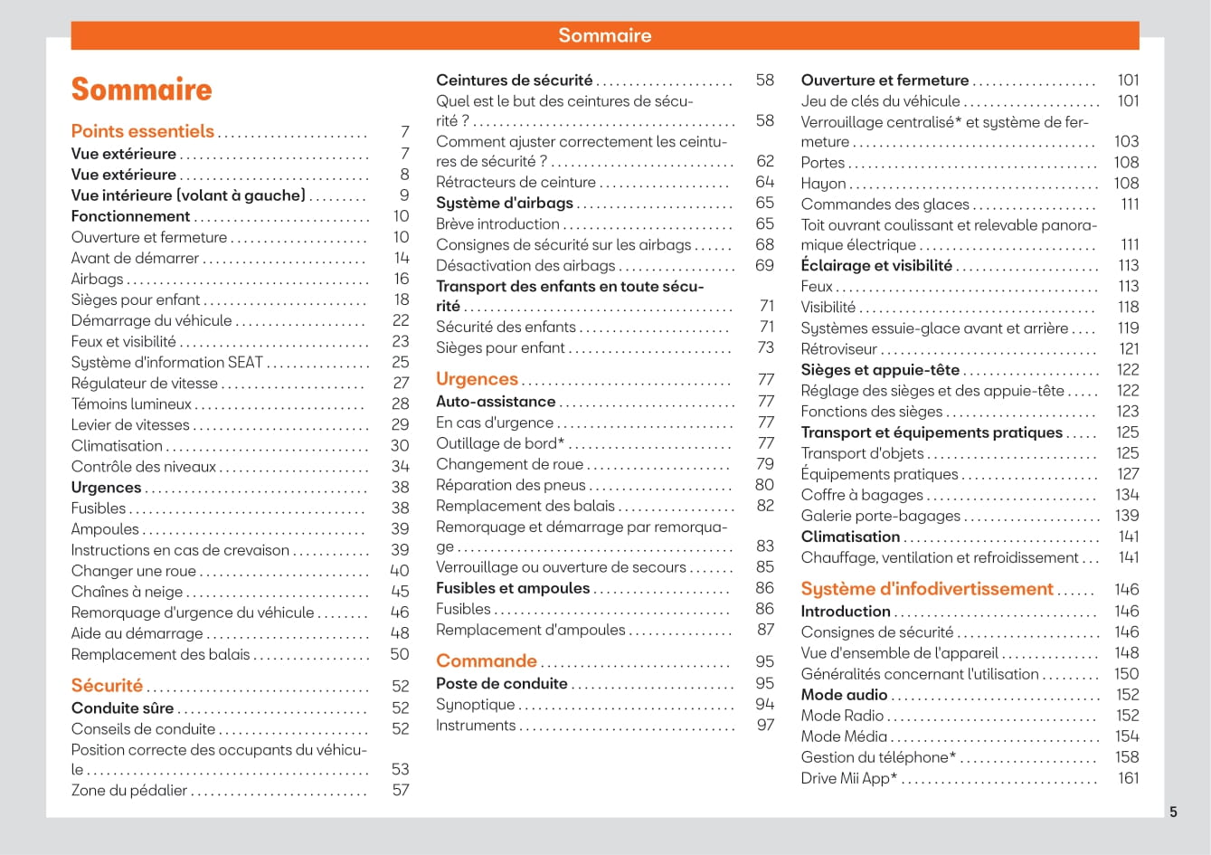 2018-2019 Seat Mii Owner's Manual | French