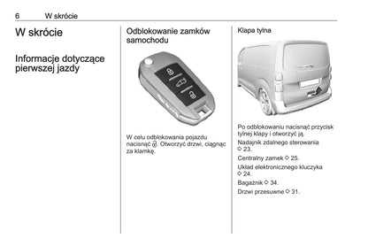 2020 Opel Vivaro Owner's Manual | Polish