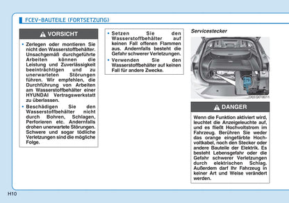 2018-2019 Hyundai Nexo Bedienungsanleitung | Deutsch