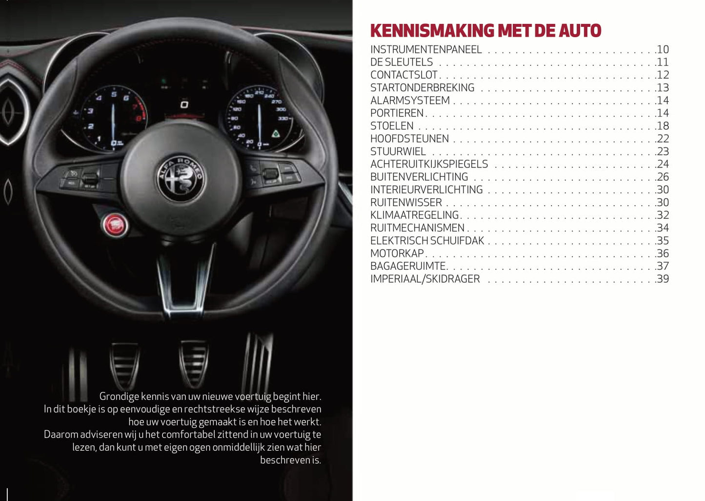 2016-2020 Alfa Romeo Giulia Owner's Manual | Dutch