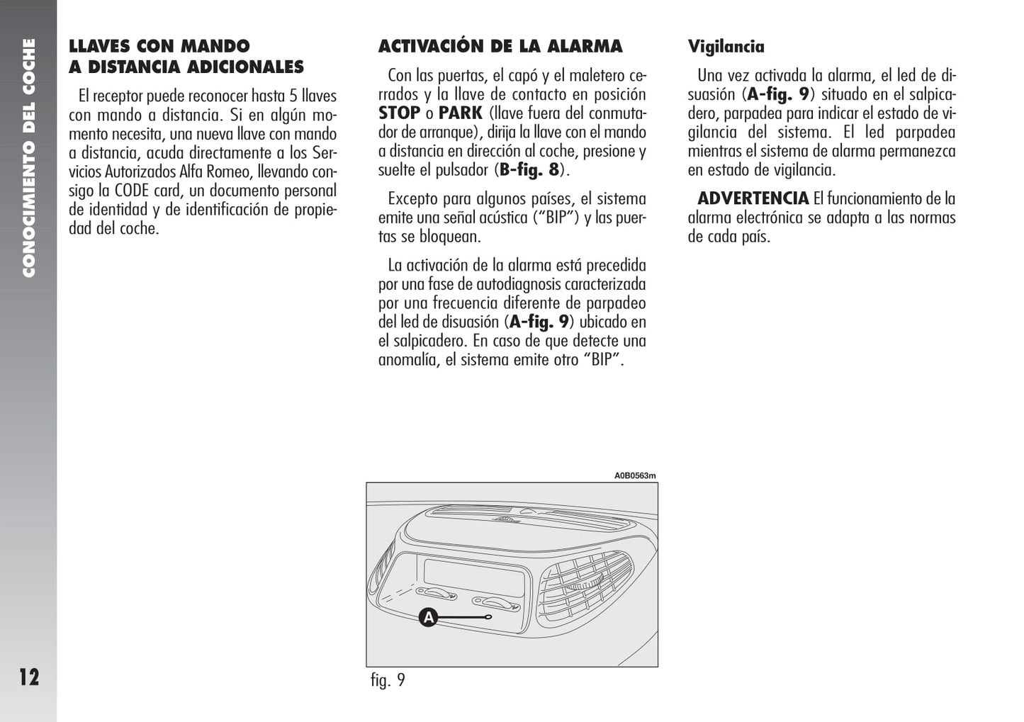 2003-2005 Alfa Romeo 156 Bedienungsanleitung | Spanisch