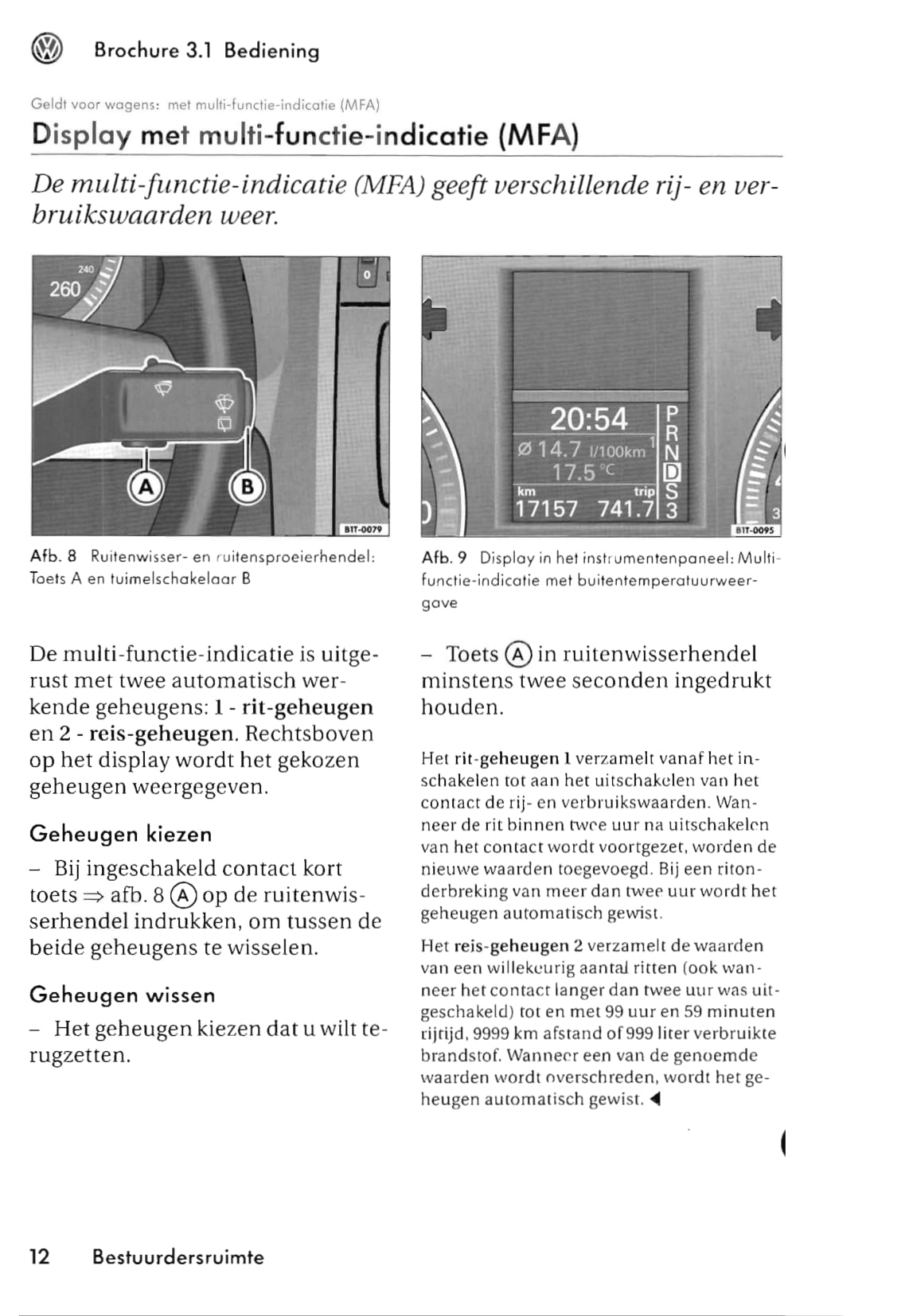 2003-2006 Volkswagen Touran Owner's Manual | Dutch