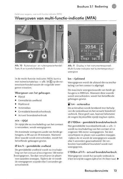 2003-2006 Volkswagen Touran Owner's Manual | Dutch