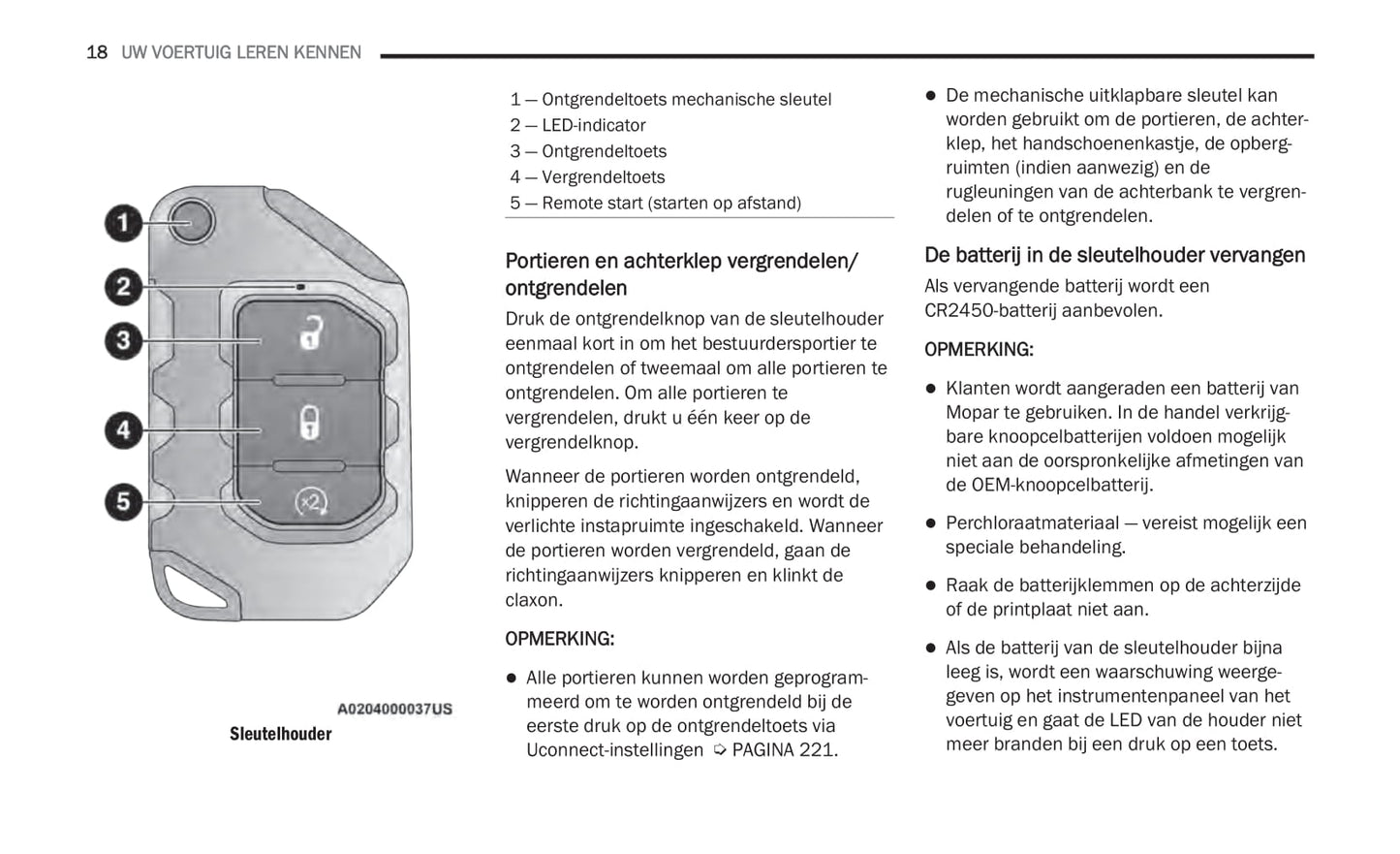 2020-2021 Jeep Gladiator Owner's Manual | Dutch