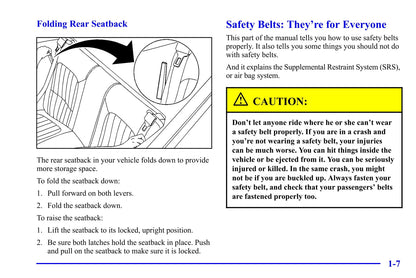 2001 Pontiac Firebird Owner's Manual | English