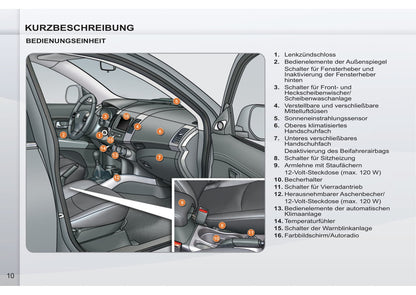 2011-2012 Peugeot 4007 Bedienungsanleitung | Deutsch