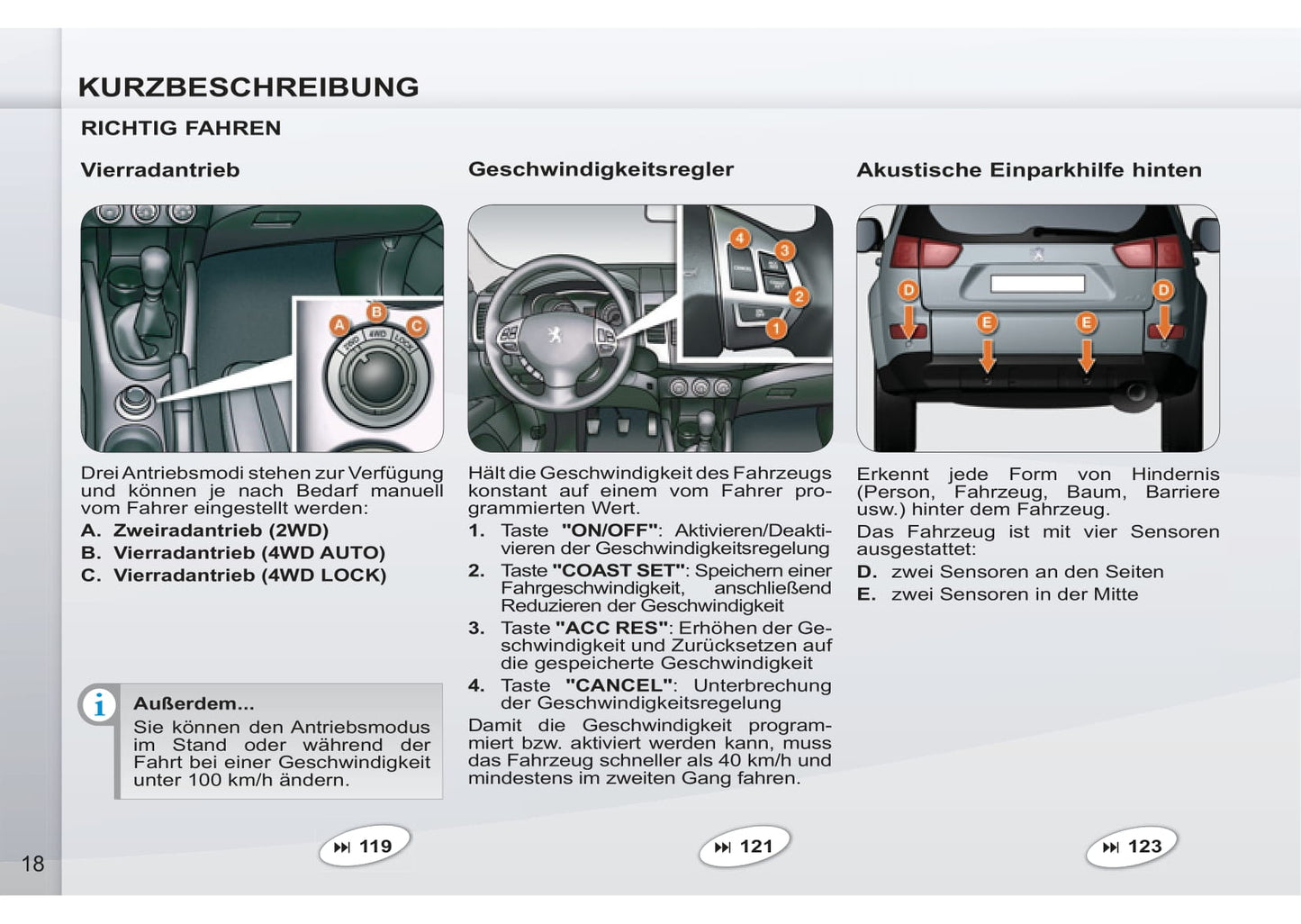 2011-2012 Peugeot 4007 Owner's Manual | German