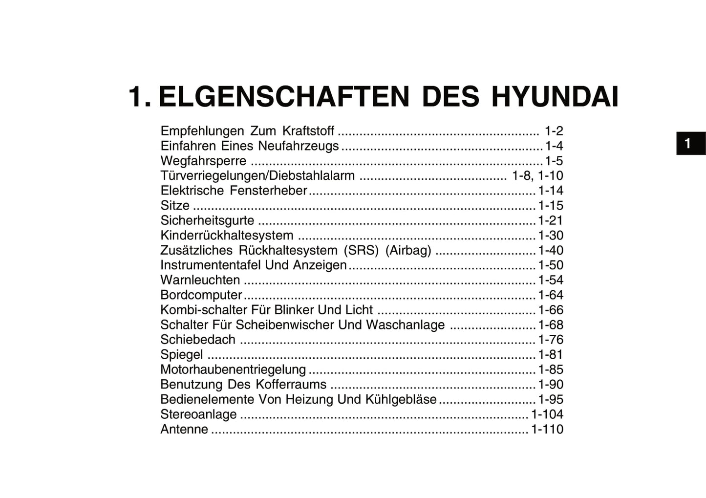 2008-2009 Hyundai Getz Bedienungsanleitung | Deutsch