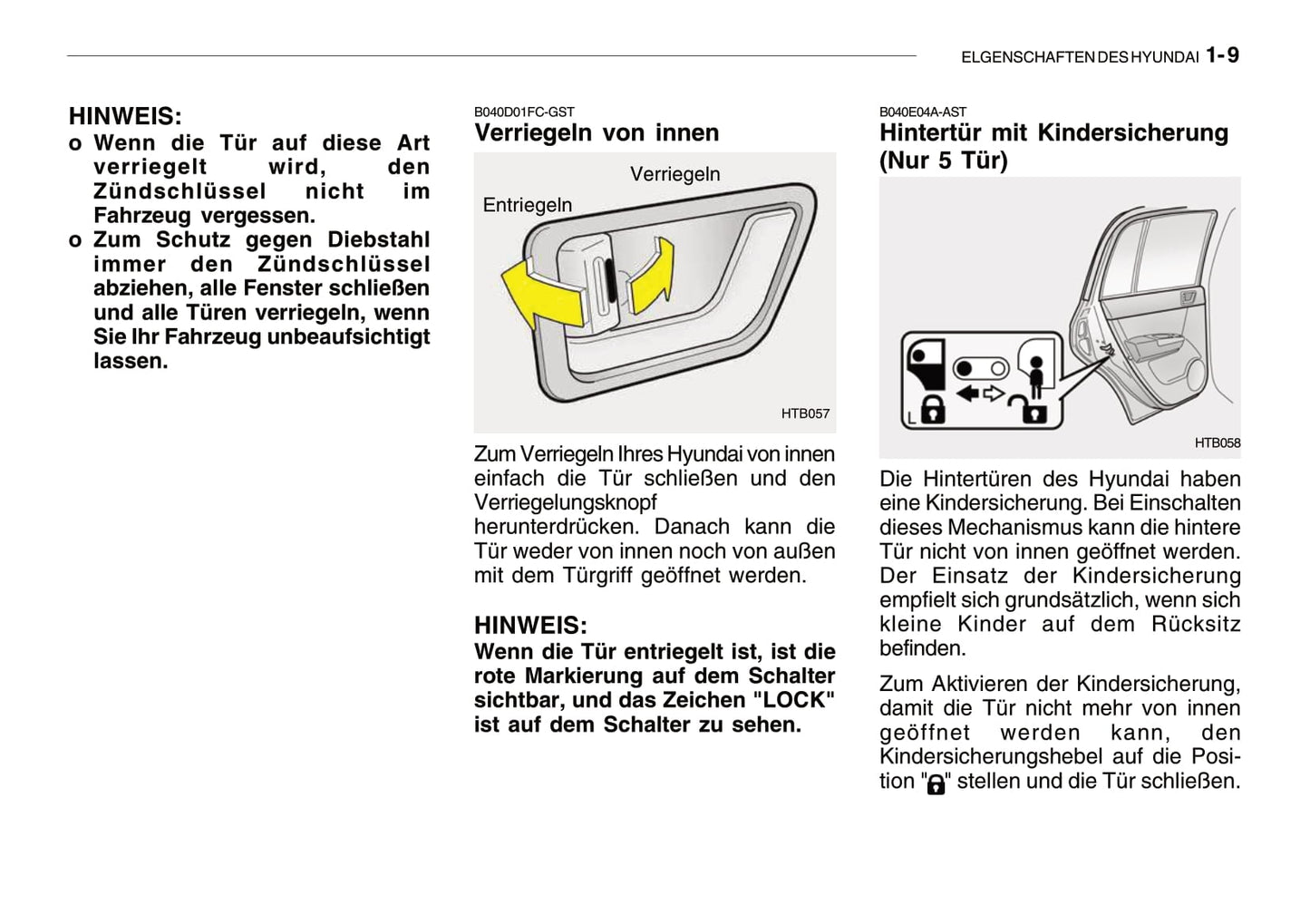 2008-2009 Hyundai Getz Bedienungsanleitung | Deutsch