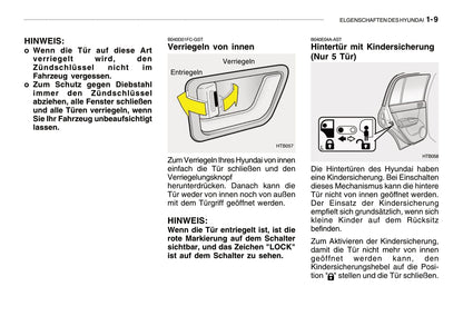 2008-2009 Hyundai Getz Bedienungsanleitung | Deutsch