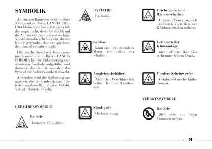 2002-2008 Lanica Phedra Owner's Manual | German