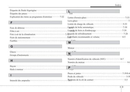 2012 Kia Rio Owner's Manual | French