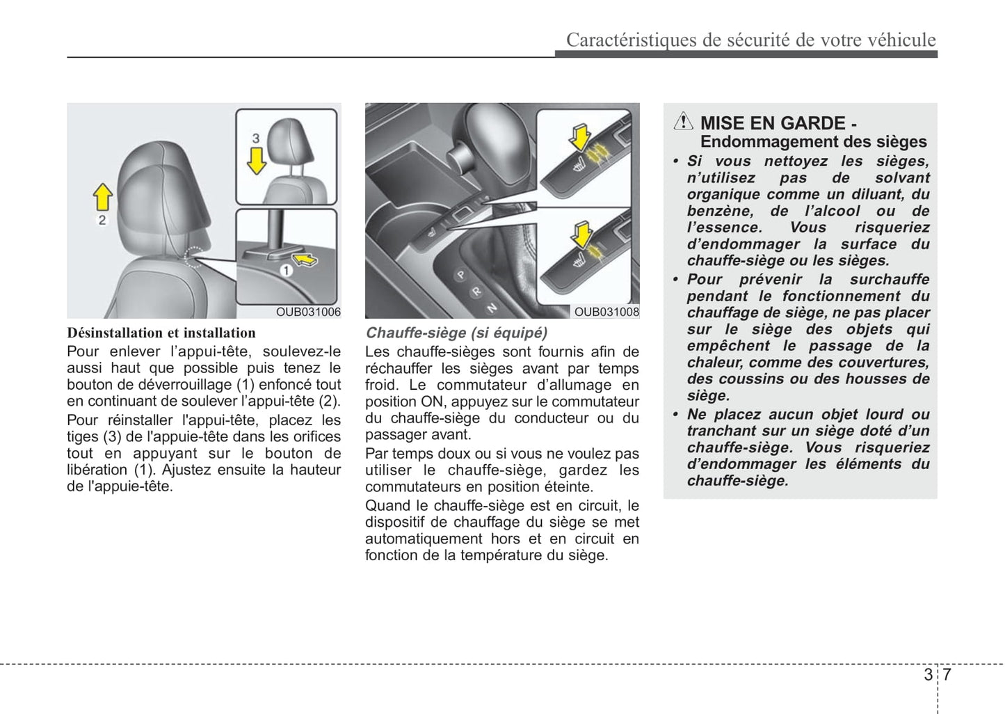 2012 Kia Rio Owner's Manual | French