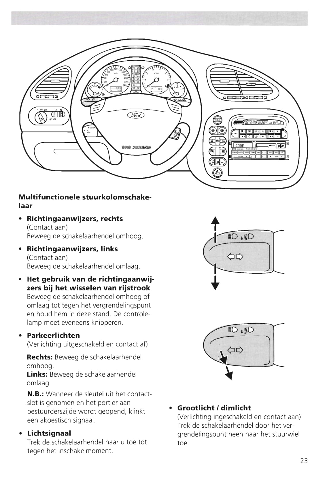 1995-2000 Ford Galaxy Bedienungsanleitung | Niederländisch