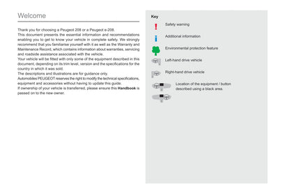 2019-2020 Peugeot 208/e-208 Owner's Manual | English