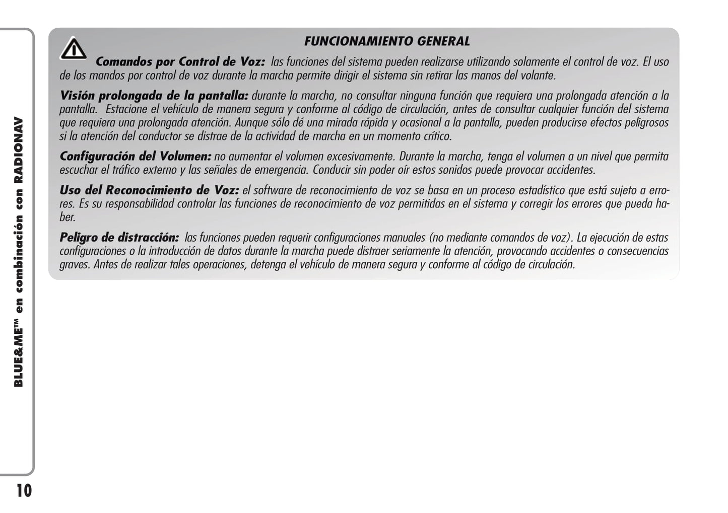 Alfa Romeo Blue&Me en Combinación con Radionav  Instrucciones 2009 - 2010