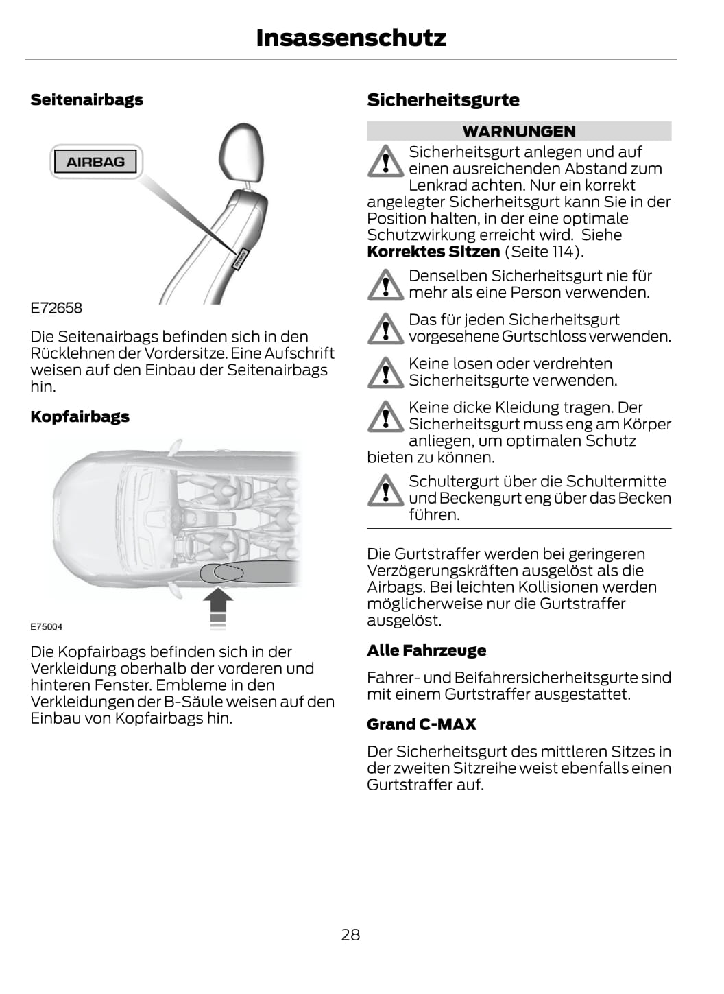 2012-2014 Ford C-Max Owner's Manual | German
