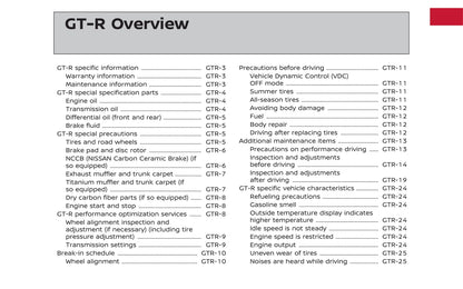 2020 Nissan GT-R Owner's Manual | English