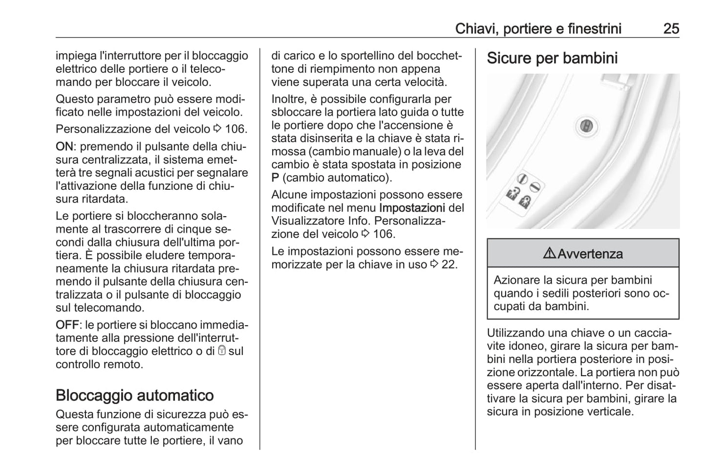 2016 Opel Mokka Owner's Manual | Italian