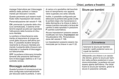 2016 Opel Mokka Owner's Manual | Italian