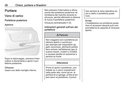 2016 Opel Mokka Owner's Manual | Italian