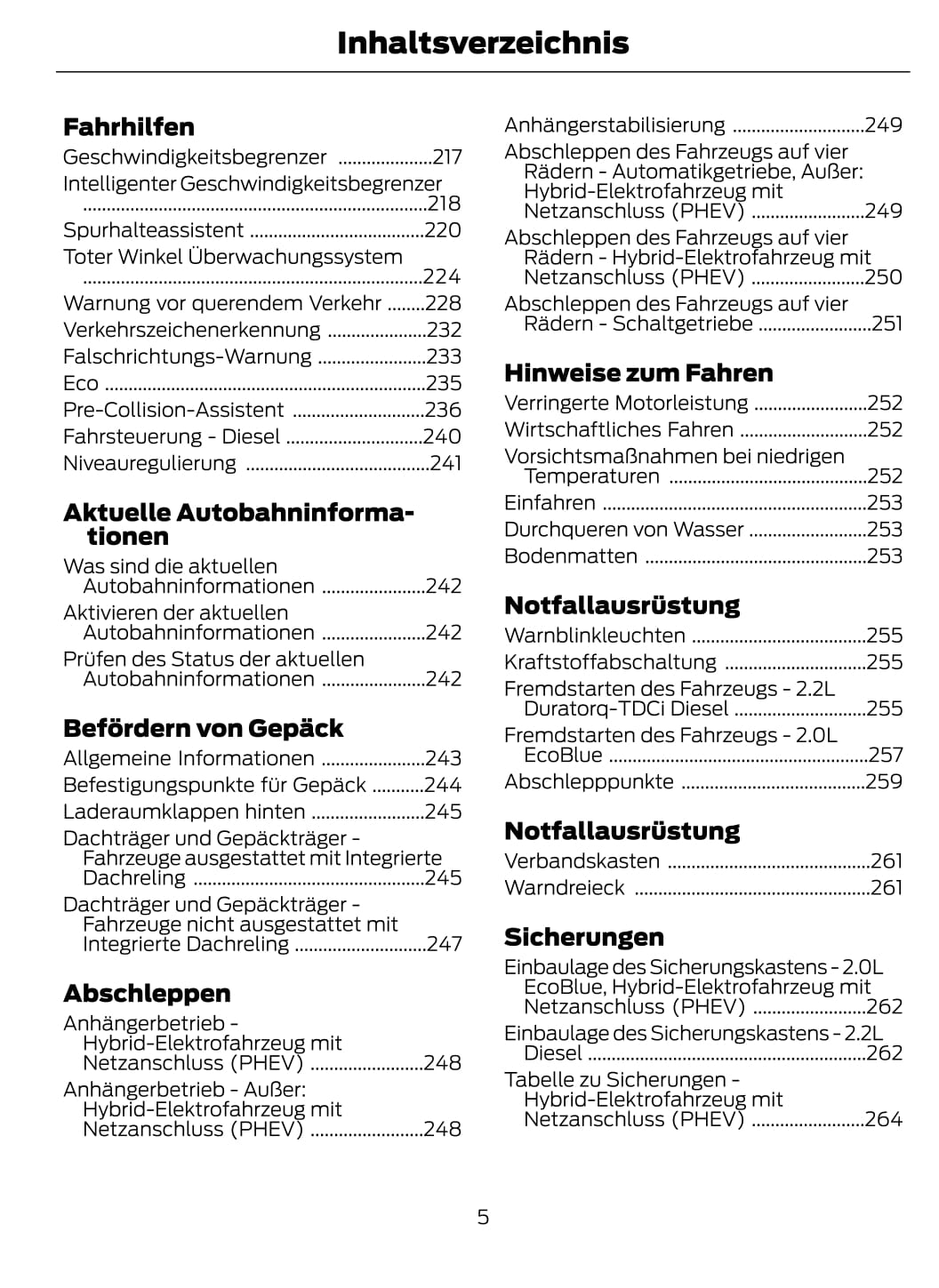 2020 Ford Tourneo Custom Owner's Manual | German