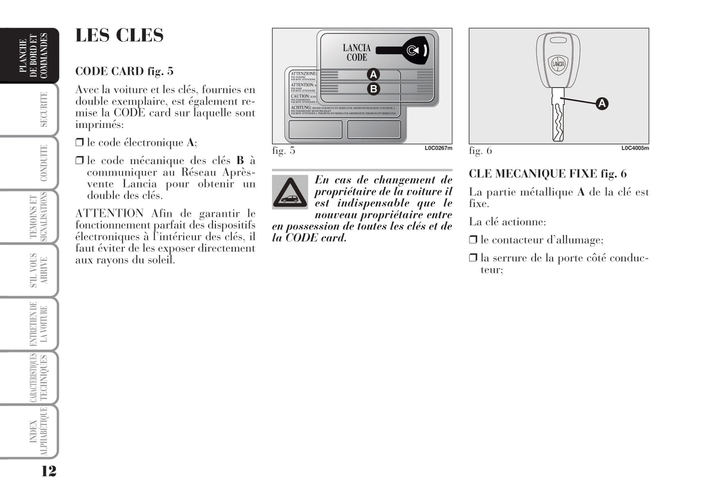 2006-2011 Lancia Ypsilon Owner's Manual | French