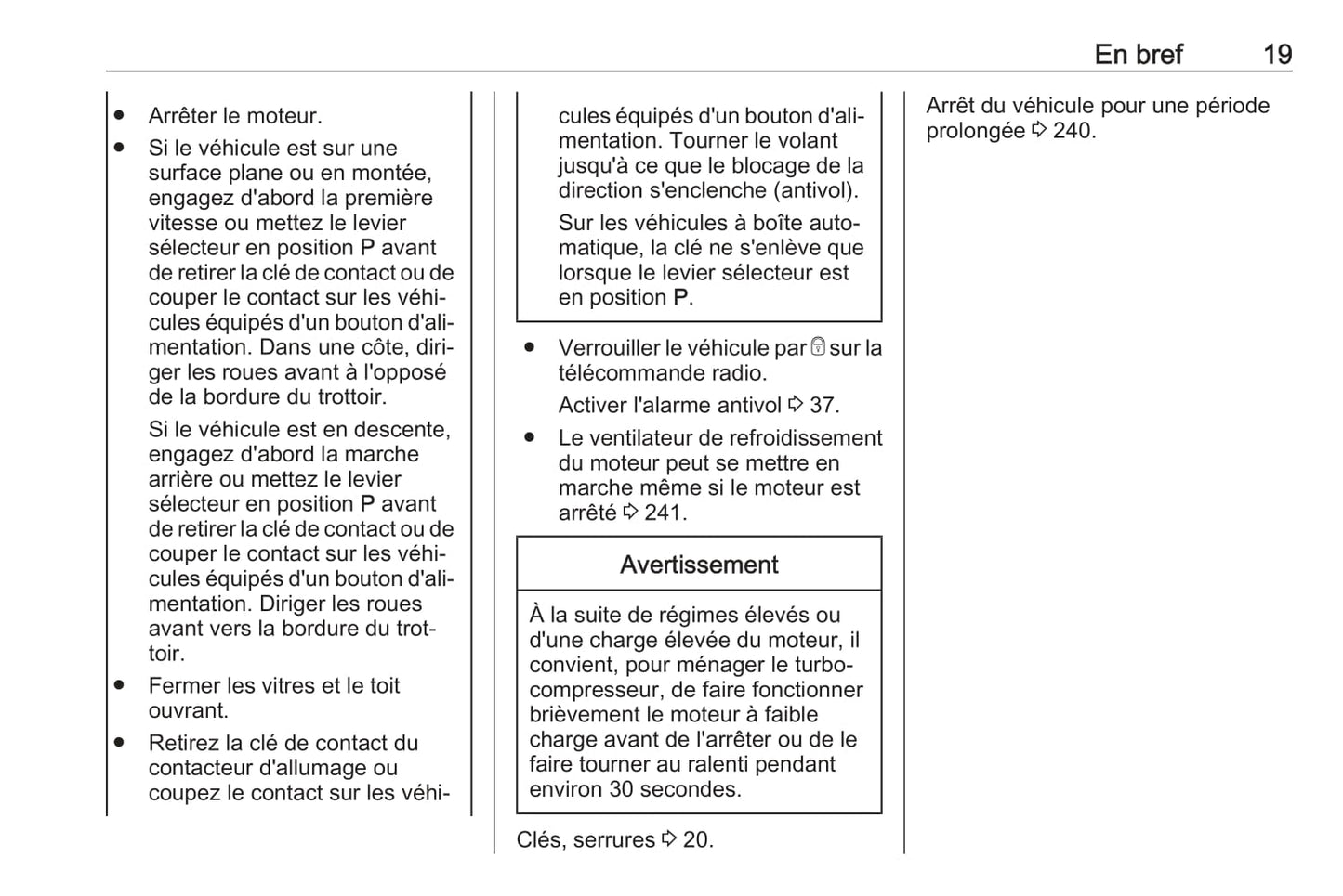 2019-2020 Opel Astra Owner's Manual | French