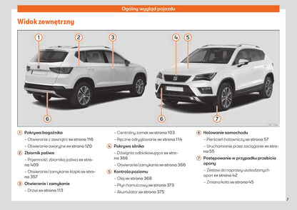 2016-2020 Seat Ateca Bedienungsanleitung | Polnisch