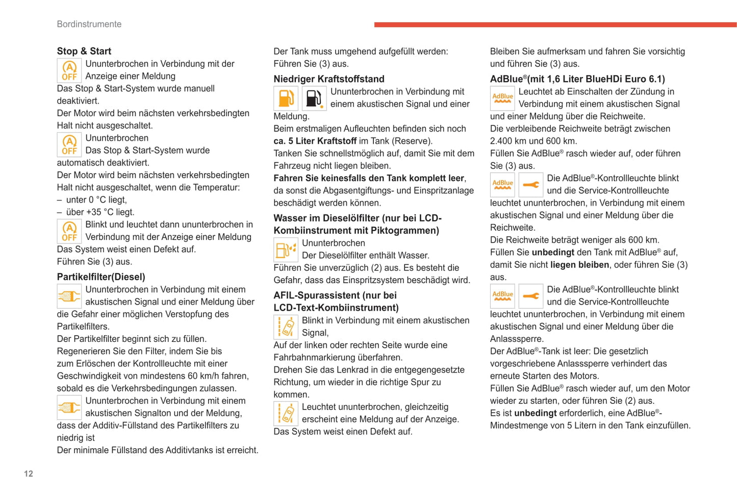 2020-2022 Citroën C3 Owner's Manual | German