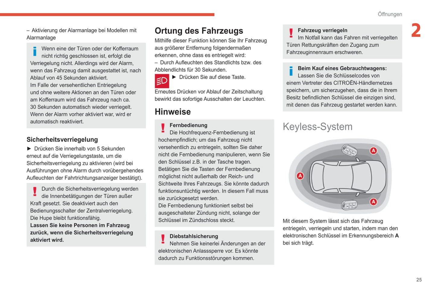 2020-2022 Citroën C3 Owner's Manual | German