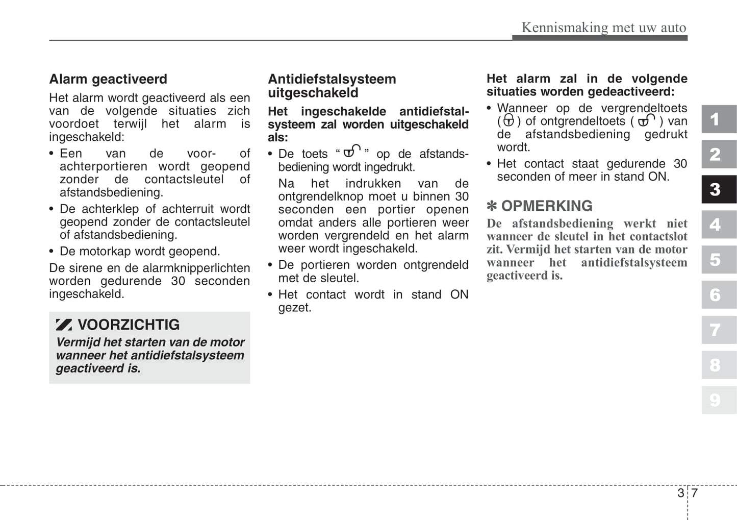 2008-2009 Kia Sportage Owner's Manual | Dutch