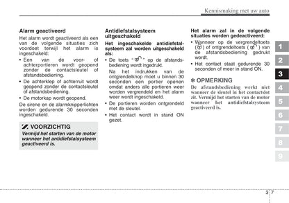 2008-2009 Kia Sportage Owner's Manual | Dutch