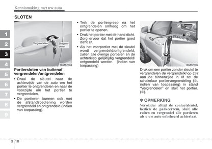 2008-2009 Kia Sportage Owner's Manual | Dutch