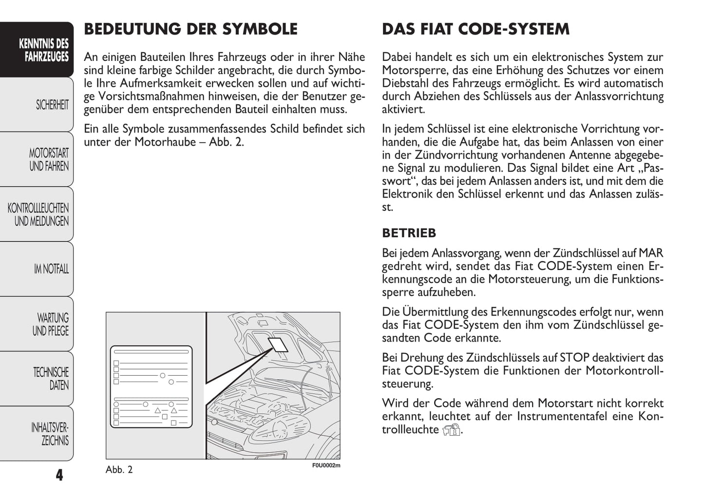 2010-2011 Fiat Punto Evo Bedienungsanleitung | Deutsch