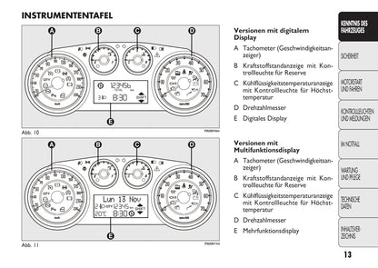 2010-2011 Fiat Punto Evo Bedienungsanleitung | Deutsch