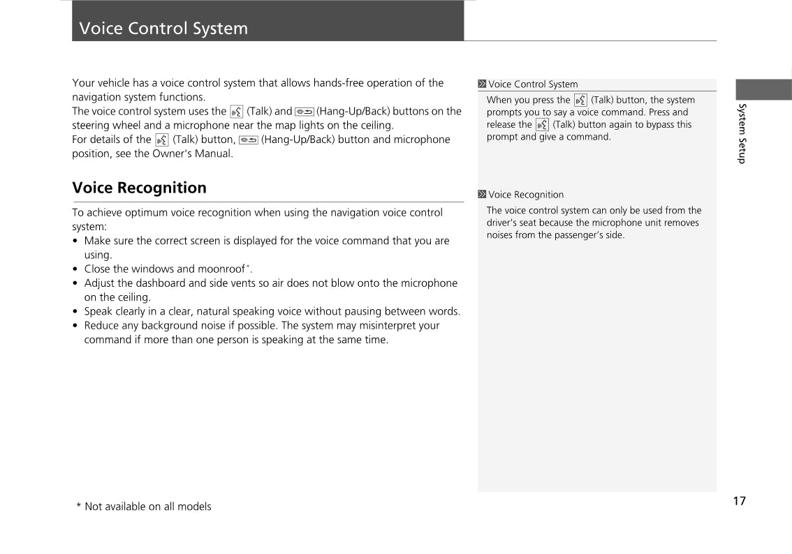 Honda Civic Hatchback Navigation Owner's Manual 2017