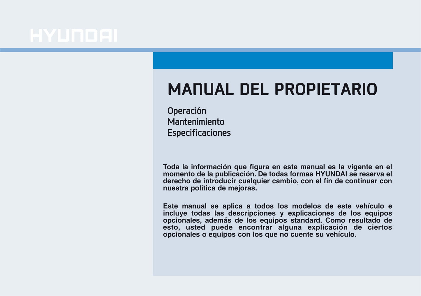 2018-2019 Hyundai Ioniq Owner's Manual | Spanish