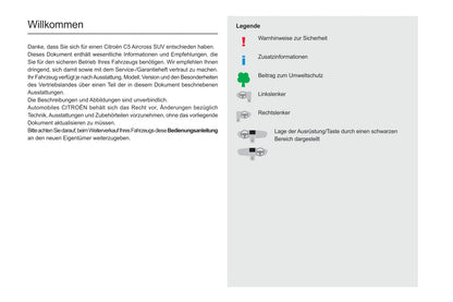 2020-2022 Citroën C5 Aircross Owner's Manual | German