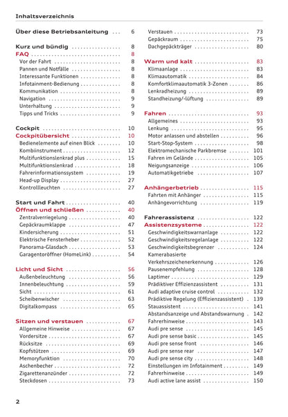 2017-2020 Audi Q5 Owner's Manual | German