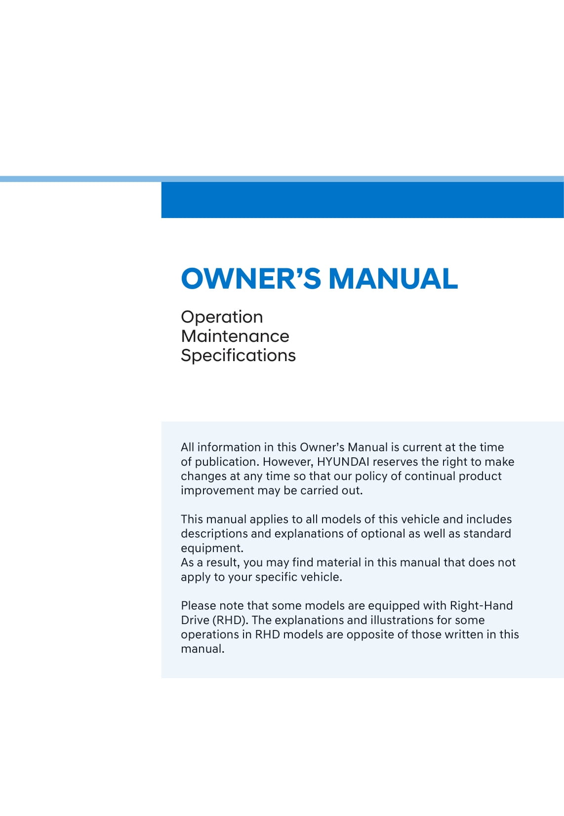 2021-2022 Hyundai Tucson Hybrid/Tucson Plug-in Hybrid Owner's Manual | English