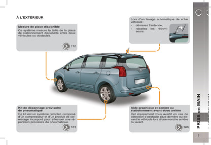 2012-2013 Peugeot 5008 Owner's Manual | French